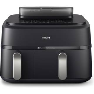 Philips 5000 series NA551/00 frituregryde Dobbelt 9 L Enkeltstående 2750 W Varmluftsteger Sølv