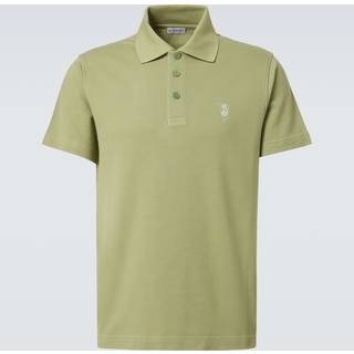 Burberry Embroidered cotton polo shirt - green - IT 52