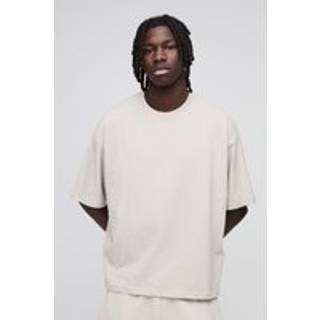 Mens Stone Oversized Boxy Basic T-shirt