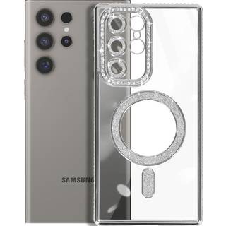 Coque - AVIZAR - Samsung Galaxy S24 Ultra - Rigide - Sølv - Kompatibel med MagSafe