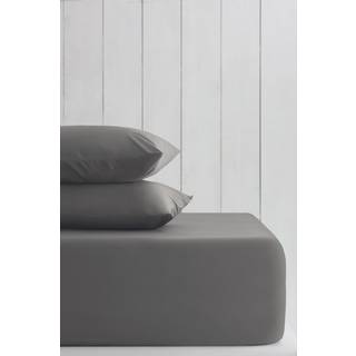 Next Grey Charcoal Cotton Rich Deep Fitted Bed Sheet