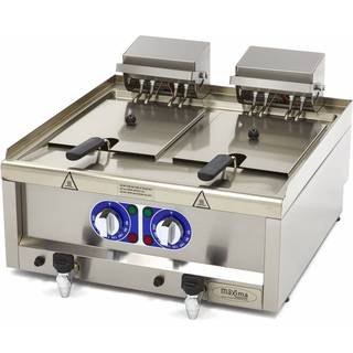 Friture - 2 x 10L - 2 kurve - med aftapningshane - 400V