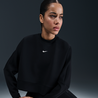 Kort, oversized Nike Prima Dri-FIT-top med rund hals til kvinder - sort - XXL (EU 52-54)