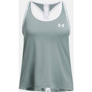 Under Armour Knockout Girls' Tank Silica Green / White YXS (122 - 127 cm)