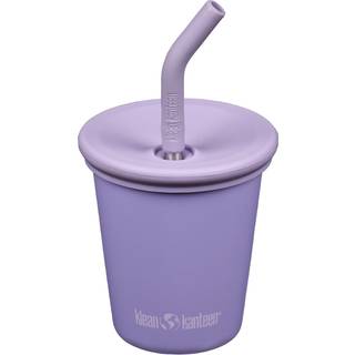 Klean Kanteen Kid Cup Børnekop 296 ml – Paisley Purple – Rustfrit Stål & Sugerør