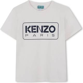 KENZO KIDS KENZO KIDS Rectangle Logo Short Sleeve White T-Shirt