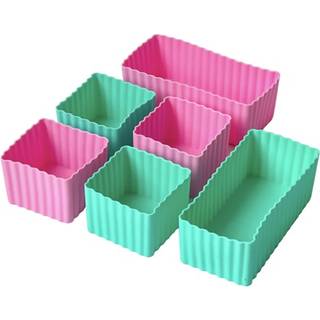 Yumbox Silikonesæt Pink Og Turkis 6-pak