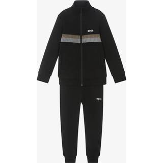 BOSStil drenge. J51965 Sæt med cardigan og joggingbukser, sort (5años= 109cm), Casual, Sport, Bomuld, Multisport, Lange ærmer, børnetøj