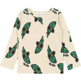 The New Siblings GOTS Nevi Rib T-shirt White Swan 98 cm  Creme  98 cm  mand