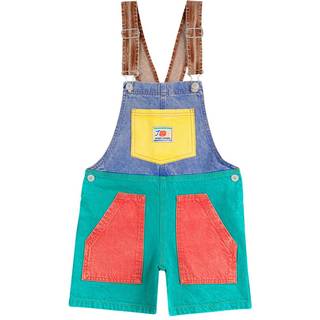 Bobo Choses Smiling Color Block Dungaree I Denim Multicolor 4-5 Y  Grøn  4-5 år  mand