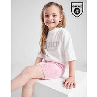 JUICY COUTURE T-Shirt/Mono Bike Shorts Set Children, White - 3-4Y