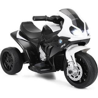 COSTWAY BMW El-motorcykel til børn 6V/4Ah, 3 Km/t med Forlygte, Musik 3 Hjul 1,5-3 År Sort