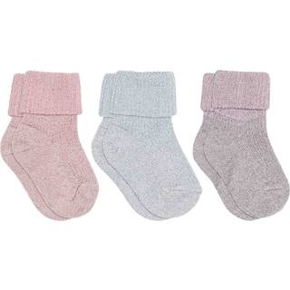 Ida Glitter 3-pak Strømper, Ice Heather, 19-21