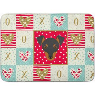 """" Caroline's Tyesures Manchester Toy Terrier Love Machine Washable Memory Foam Mat Doormats Multicolor """"