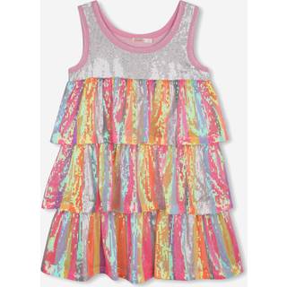 Billieblush Billieblush Pink Multicolour Sequin Stripe Tiered Party Occasion Dress