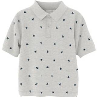 NAME IT Polo T-shirt Volo Light Grey Melange Boats