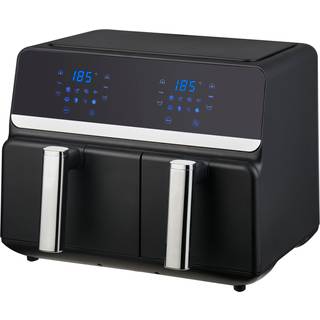 Nexxt Dobbel Airfryer – Varmluftfriture – 5,5 + 3,5 liter – Touchscreen – Sort