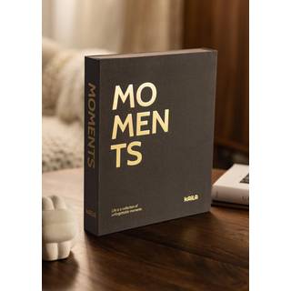 KAILA MOMENTS Black - Coffee Table Photo Album (60 Sorte Sider / 30 Blade)