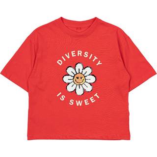 The New Ninette Tee Poppy Red 3-4 Y  Rød  3-4 år  kvinde