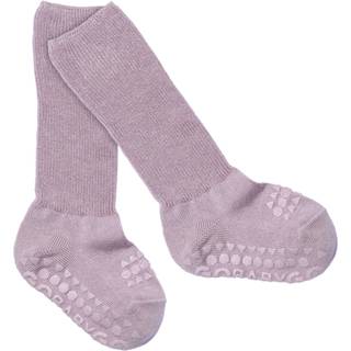 Gobabygo Lavender Glitter (Lilac Shadow) Non-Slip Strømper I Bambus