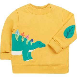 Frugi Gul Dinosaur Easy On Trøje Sweatshirt7 - 8 år (122 - 128cm)