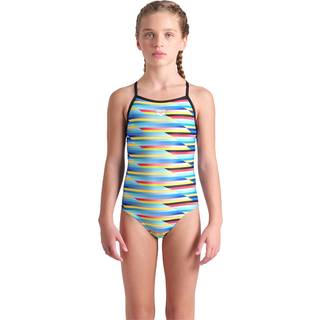 Arena Girl's Racing Stripe Swimsuit Lightdrop Back Badedragt Børn størrelse 152 farve kulørt