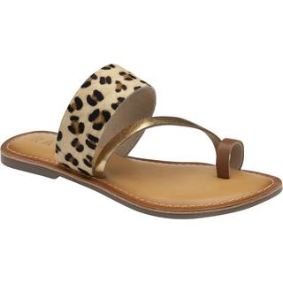 Ravel Ravel Animal Print Leather Toe-Post Sandals