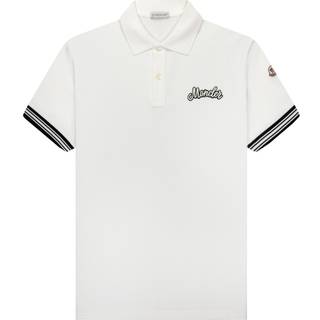 Moncler Letters Logo Polo White