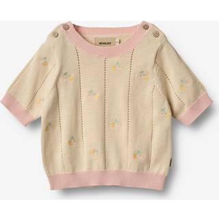 Wheat GOTS Malvina Strikket Top Sandshell 86 cm  Beige  86 cm  kvinde