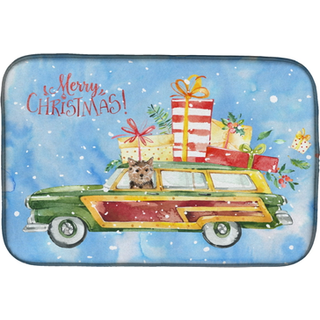 """" Caroline's Treasures CK2461DDM Merry Christmas Norwich Terrier Dish-Drying-Mats 14x21 Multicolor """"