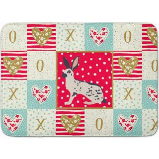 """" Caroline's Treasures English Spot Rabbit Love Machine Washable Memory Foam Mat Doormats Multicolor """"