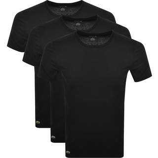 Lacoste 3 Pack T Shirts Black