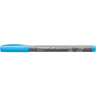 Staedtler BRUSH PIGMENT PEN, ÆSKE 10 STK, LYS BLÅ