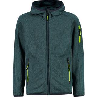 CMP Kid's Jacket Fix Hood Knitted + Mesh Fleecejakke Børn størrelse 104 farve blå