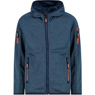 CMP Kid's Jacket Fix Hood Knitted + Mesh Fleecejakke Børn størrelse 176 farve blå