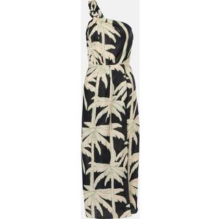 Johanna Ortiz Printed one-shoulder midi dress - black - XL+