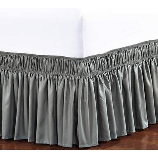 Elegant komfort Tre stof sider vikle sig omkring elastisk stil solid seng nederdel let p?/let off st?v ruffled seng nederdele 16 tommer skr?dders