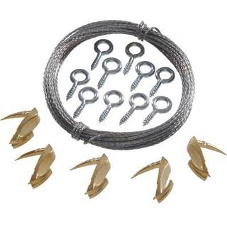 Hillman 122395 Wall Biter Light Duty Kit -kort Ingen st?rrelse messing