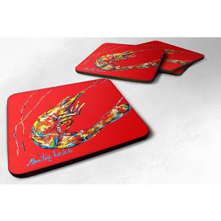 """" Caroline's Treasures MW1006FC rejer baglæns derefter fremskylder skumcoastere (sæt på 4) 3.5 """" ""H x 3.5"" """" W Multicolor """"