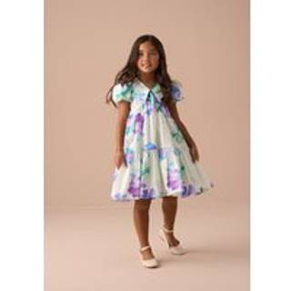 Angel & Rocket Angel & Rocket Green Lucia Mint Printed Tiered Dress