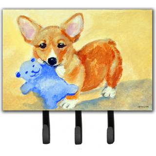 """" Caroline's Treasures Corgi og Teddy Bear Leash eller Key Holder 7432th68 Triple Multicolor """"