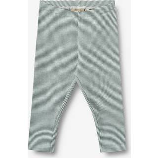 Wheat GOTS Jules Leggings I Jersey Stormy Sea Stripe 62 cm  Grøn  62 cm  Unisex