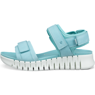 ECCO Gruuv Sol W - Højhælet sandaler i nubuck til damer - Blå - Size: 41 (UK 7.5)