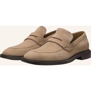 Ruskindsloafers med pennydetalje
