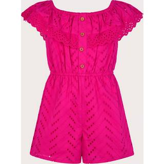 Monsoon Broderi Flæsekant 100% Bomuld Playsuit3 - 4 år (98 - 104cm)