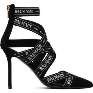 Balmain 95 logo suede sandals - black - EU 37.5