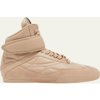 ChloÃ© Kick suede-trimmed leather high-top sneakers - beige - EU 35