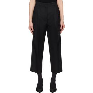 Toteme High-rise twill straight pants - black - XS