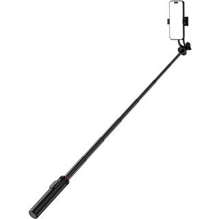 Selfie stick / Teleskopstativ med telefonholder, 1,3m - sort