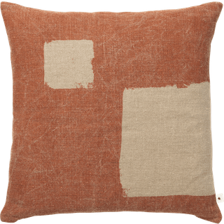 Oleo Cushion - Terracotta/Natural